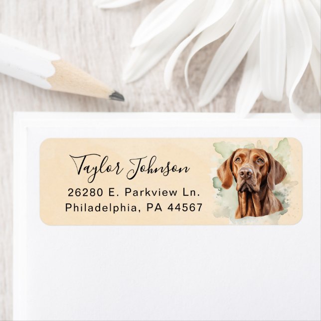 Vizsla Return Address Label (Insitu)