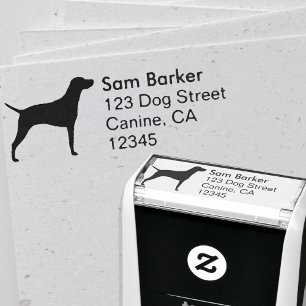 Vizsla Silhouette Return Address Self-inking Stamp
