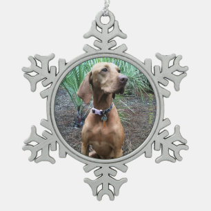 Vizsla Snowflake Christmas Ornament