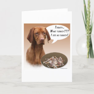 Vizsla Turkey Card