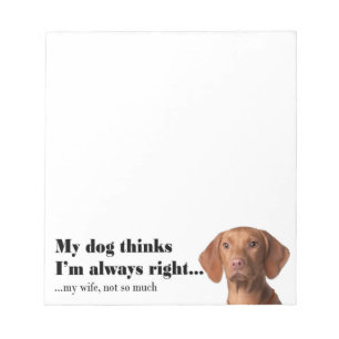 Vizsla v Wife Notepad