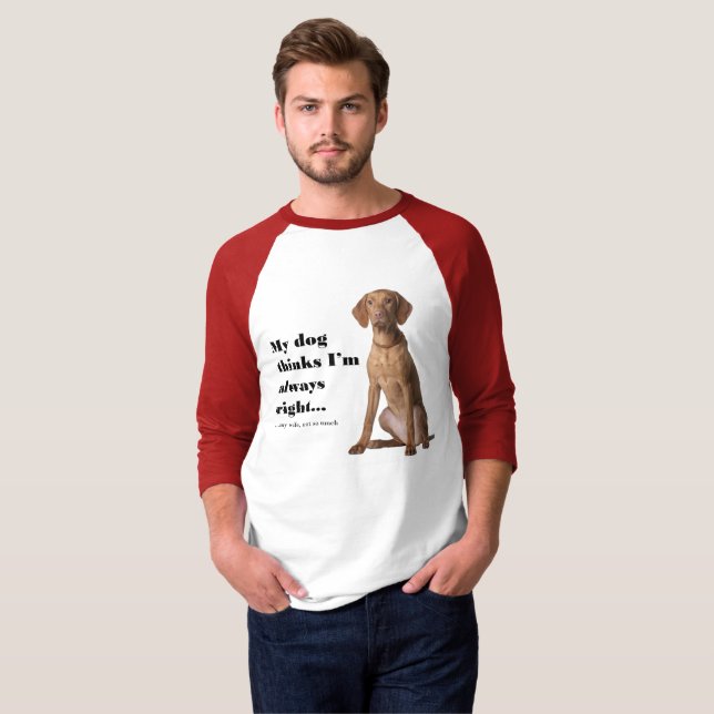 Vizsla v Wife T-Shirt (Front Full)