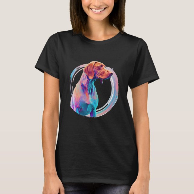 Vizsla Vaporwave Retrowave Aesthetic T-Shirt (Front)