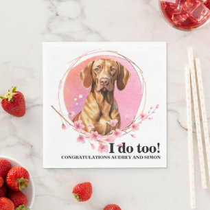  Vizsla Wedding Napkins With Dogs Photo