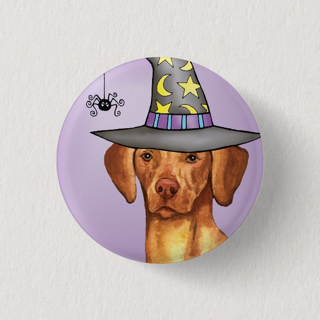 Vizsla Witch 3 Cm Round Badge (Front)