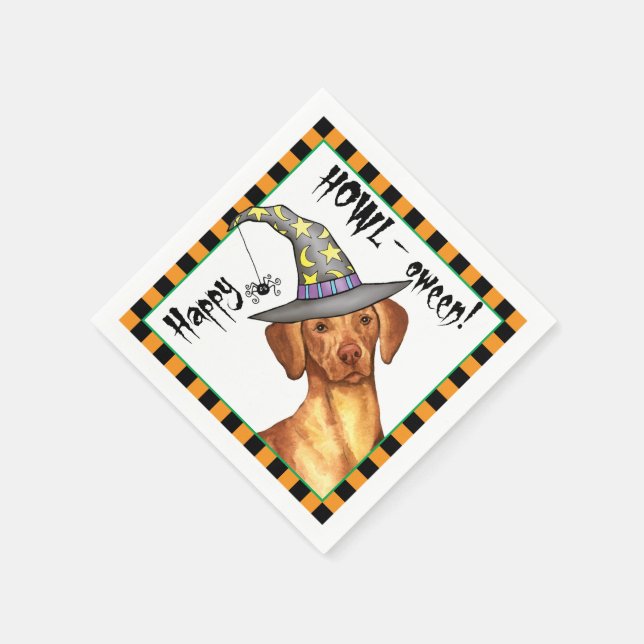 Vizsla Witch Napkin (Corner)