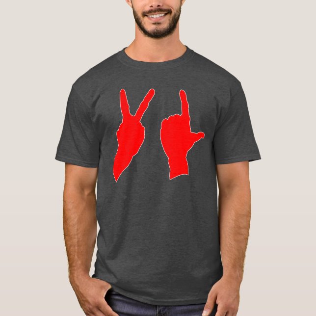 VL Finger retro T-Shirt (Front)