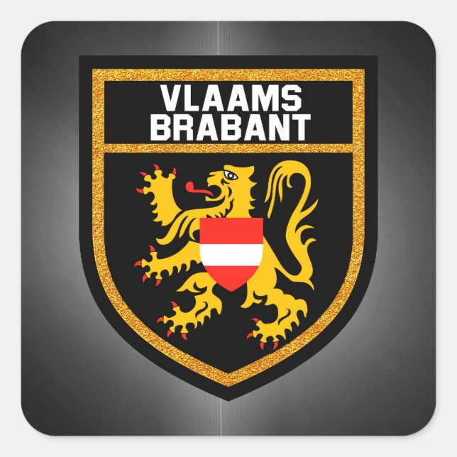 Vlaams-Brabant Flag Square Sticker (Front)