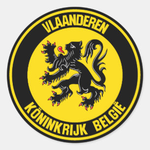 Vlaanderen Round Emblem Classic Round Sticker