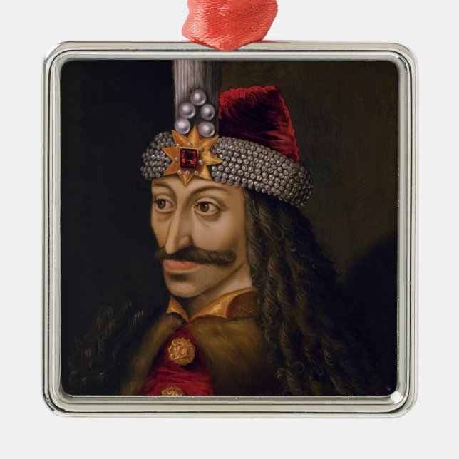 Vlad Tepes: Impaler, Dracula Dragon Prince Voivode Metal Ornament (Front)