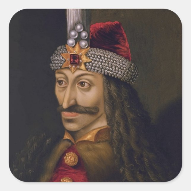 Vlad Tepes: Impaler, Dracula Dragon Prince Voivode Square Sticker (Front)