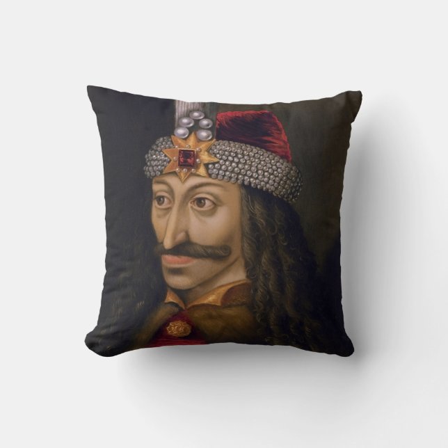 Vlad tepes Impaler Voivode portrait Dracula histor Cushion (Front)