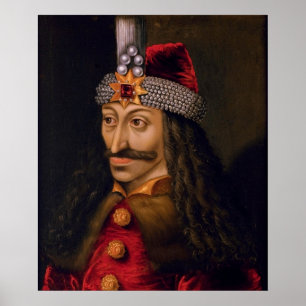 Vlad tepes Impaler Voivode portrait Dracula histor Poster