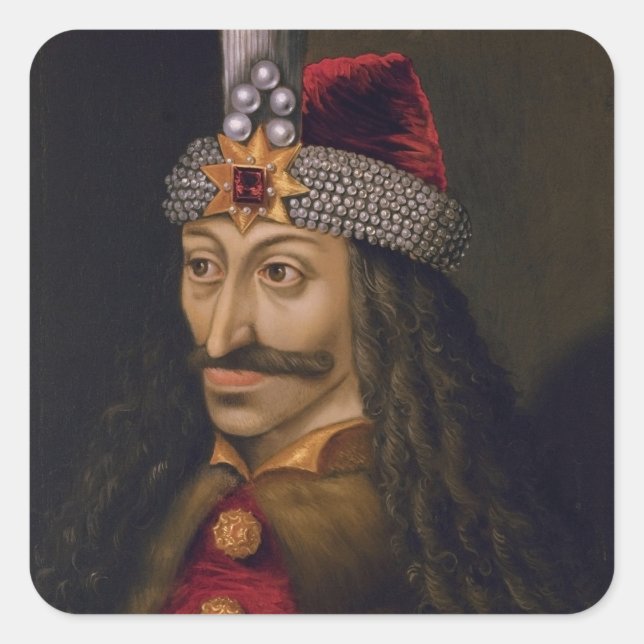Vlad tepes Impaler Voivode portrait Dracula histor Square Sticker (Front)