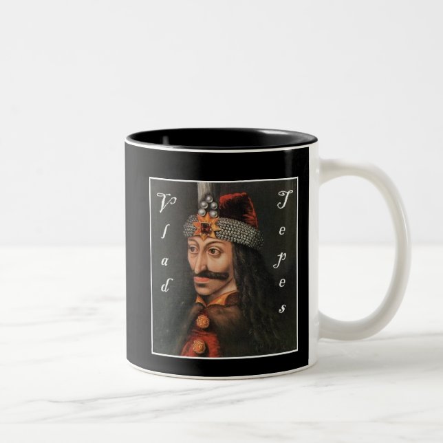 Vlad Tepes with name in Blackadder Two-Tone Coffee Mug (Right)