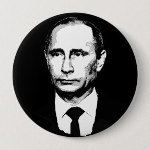 Vladamir Putin Face 10 Cm Round Badge
