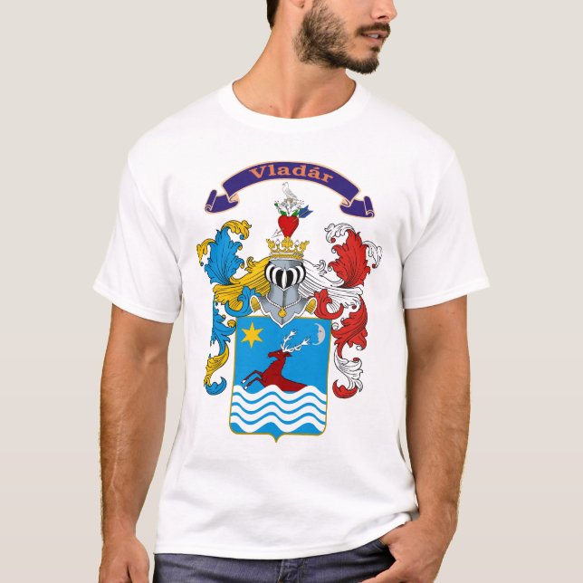 Vladar Family Hungarian Coat of Arms T-shirt (Front)