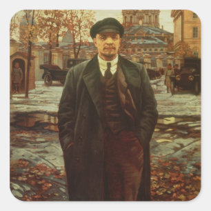 Vladimir Ilyich Lenin  at Smolny, c.1925 Square Sticker