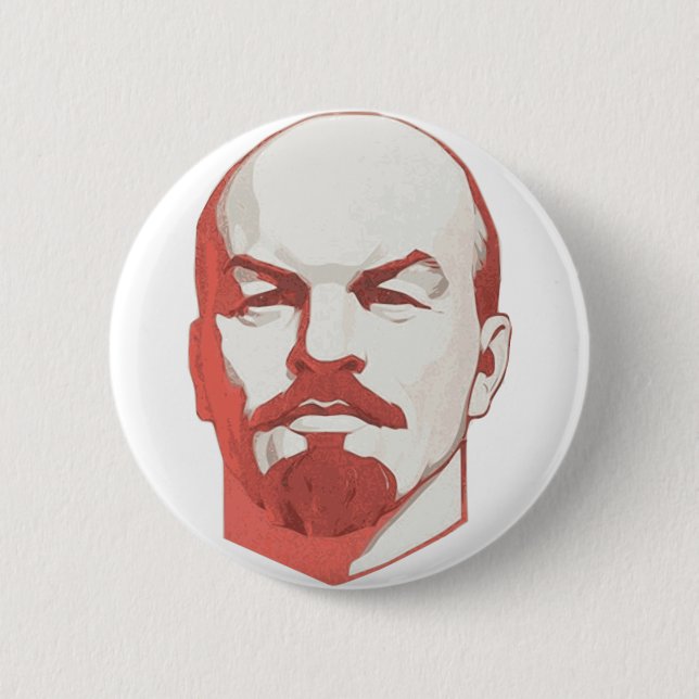 Vladimir Lenin 6 Cm Round Badge (Front)