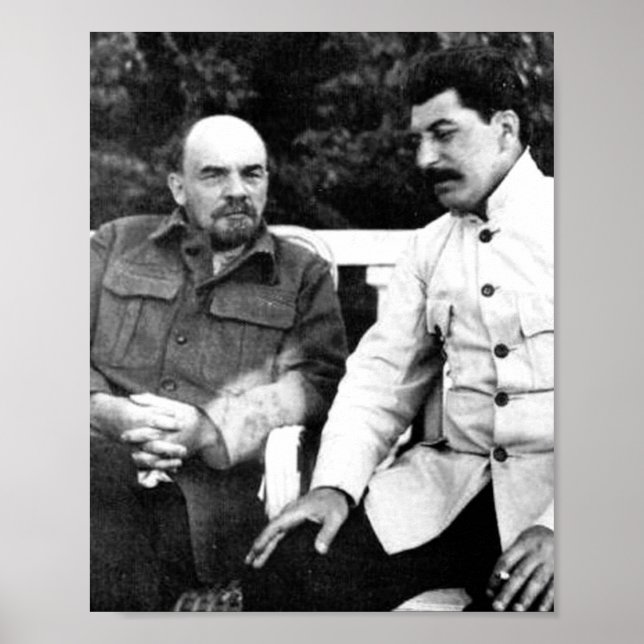 Vladimir Lenin And Joseph Stalin Poster (Front)