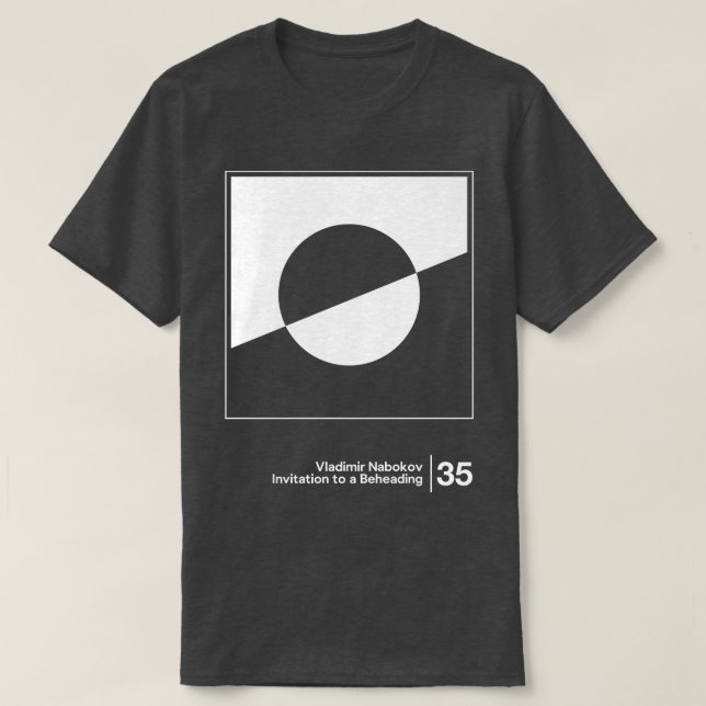 Vladimir Nabokov Minimalist Artwork Design T-Shirt (Design Front)