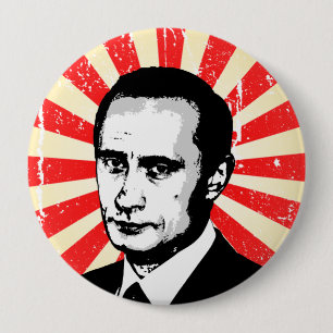 Vladimir Putin 10 Cm Round Badge