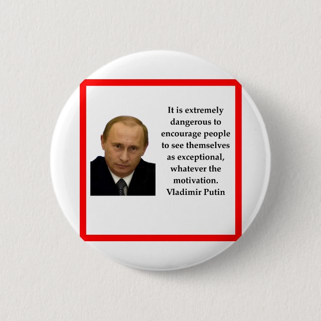 Vladimir Putin 6 Cm Round Badge (Front)