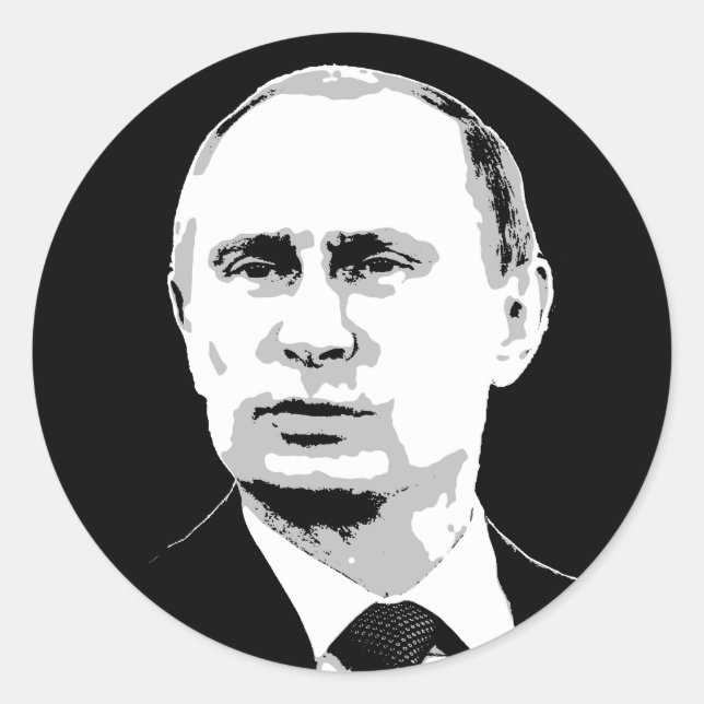 Vladimir Putin Classic Round Sticker (Front)