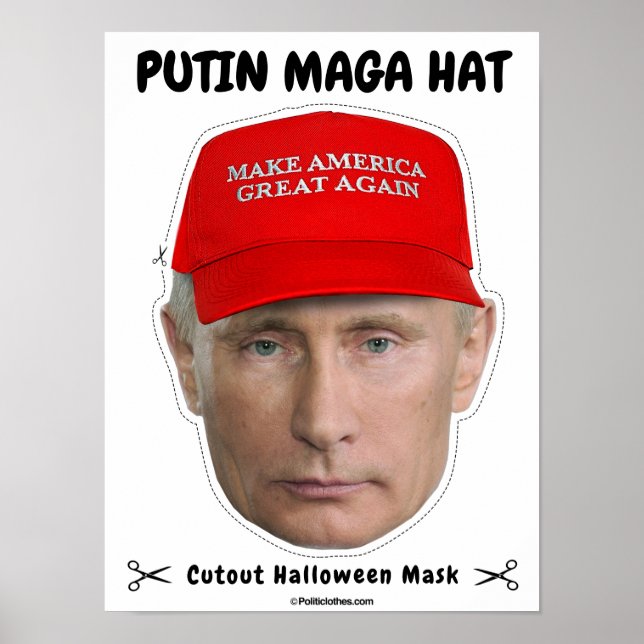 Vladimir Putin MAGA Hat Halloween Mask Poster (Front)