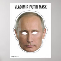 Vladimir Putin Mask Cutout Poster