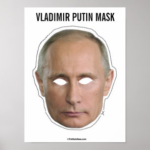 Vladimir Putin Mask Cutout Poster