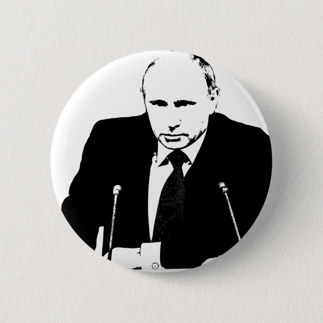 VLADIMIR PUTIN PIN BACK BADGE (Front)