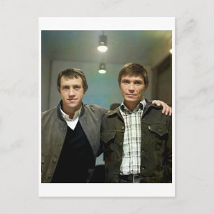 Vladimir Vysotsky and Ivan Bortnik. Postcard