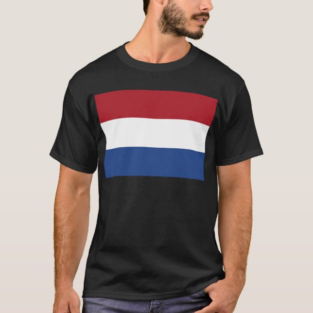 Vlag van Nederland - Flag of the Netherlands T-Shirt (Front)
