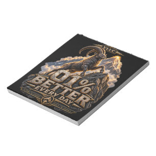 VLLC 1% Better Every Day Mountain Goat Motivation Notepad