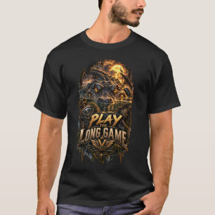 VLLC Play The Long Game Motivation Crocodile Graph T-Shirt