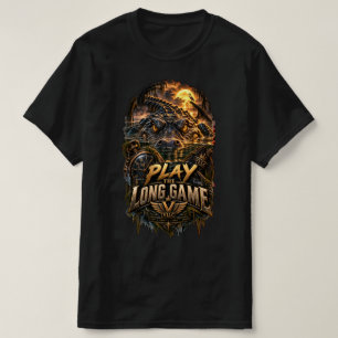 VLLC Play The Long Game Motivation Crocodile Graph T-Shirt