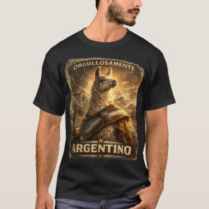 VLLC Proudly Argentine Llama Mate Patriotic T-Shirt