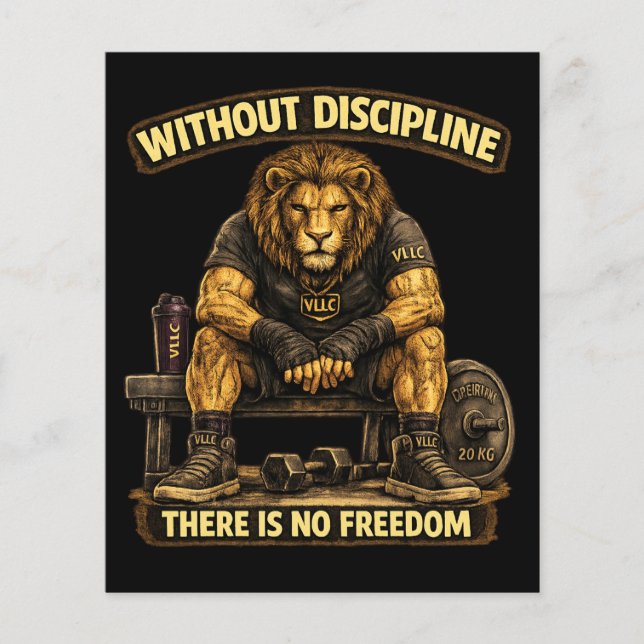 VLLC Without Discipline There Is No Freedom Gym  Flyer (Front)