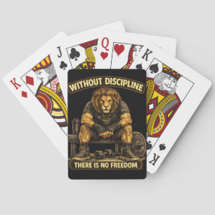 VLLC Without Discipline There Is No Freedom Gym Playing Cards
