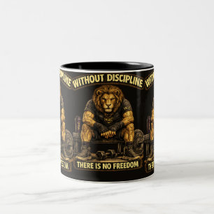 VLLC Without Discipline There Is No Freedom Gym Two-Tone Coffee Mug