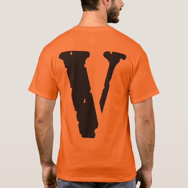 VLONE ロングTシャツ　ブラック&オレンジ VLONE Orange T-Shirts for Men | Mercari