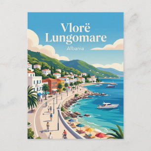 Vlorë Lungomare Albania Postcard