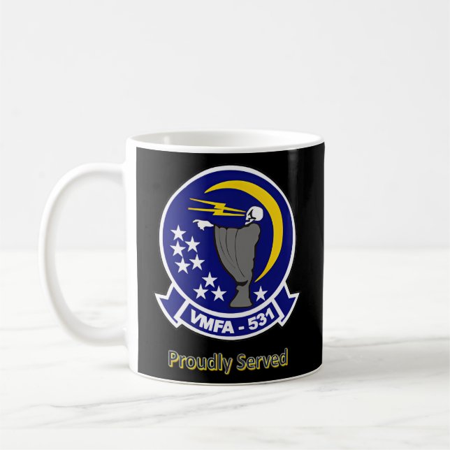 Vmfa-531 Black Coffee Mug (Left)