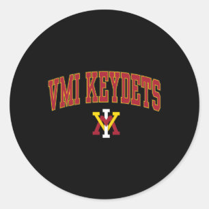 Vmi Keydets Arch Over Classic Round Sticker