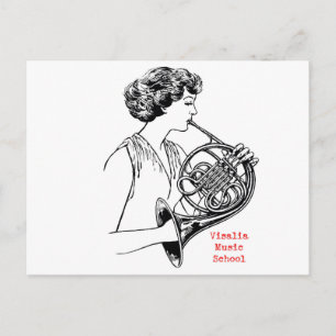 VMS French Horn Woman Postcard