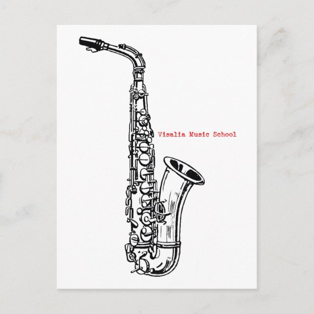 VMS Saxophone Postcard (Front)