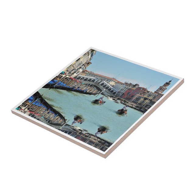 VNT001 VENICE, RIALTO BRIDGE, Italy, Ceramic Tile (Side)