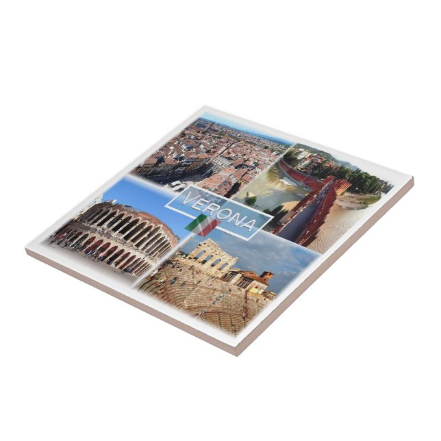 VNT009 VERONA, Mosaic, Veneto, Italy, Ceramic Tile (Side)