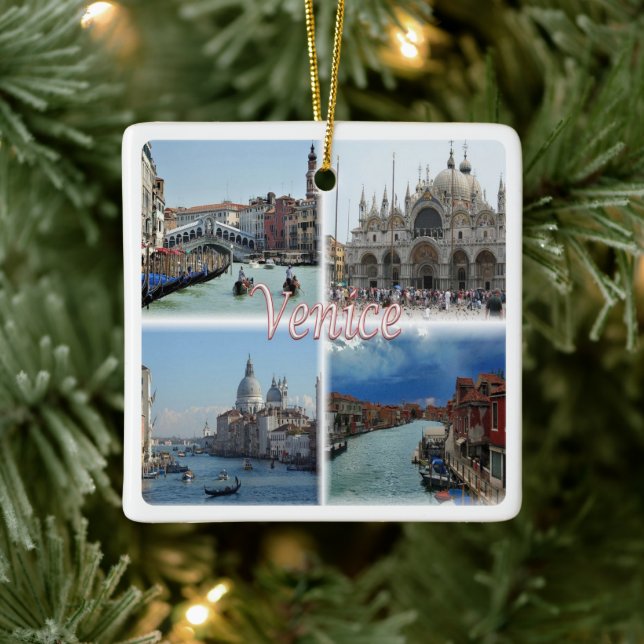 VNT023 VENICE mosaic, Veneto, Italy, Ceramic Ornament (Tree)